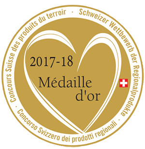 Médaille d'or 2017-18 du concours Suisse des produits du terroir